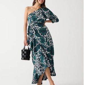 🆕 J. Crew Collection One Shoulder Ruffled Hem Dress